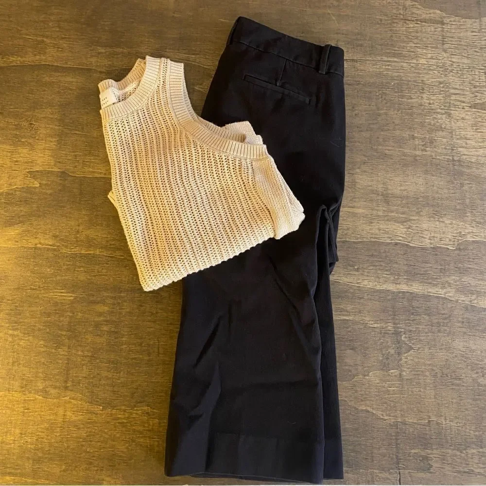 J. Crew Black Chino Trouser Pants